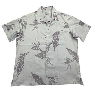 Tori Richard Shirt Mens Large Hawaiian Floral Button Up Made in Hawaii USA